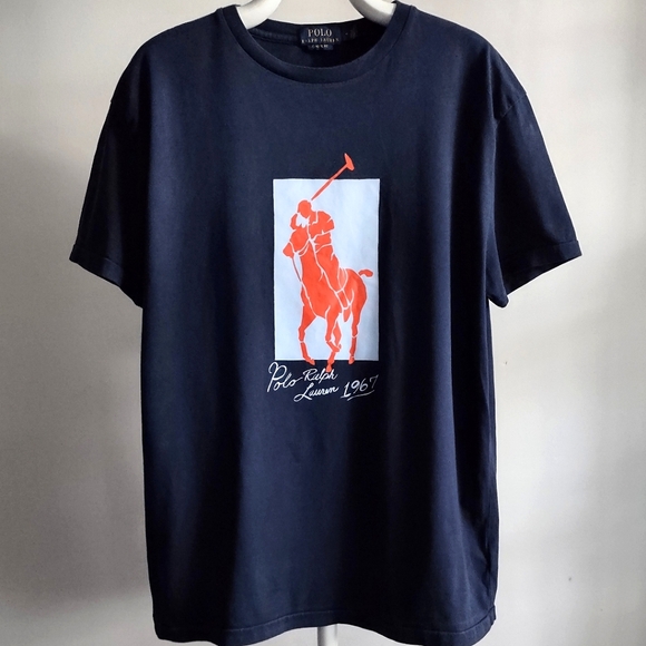 Polo Ralph Lauren Big Pony T-shirt Navy Short Sleeve M - Picture 10 of 11